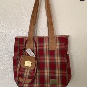 Longaberger Homestead plaid shoulder bag